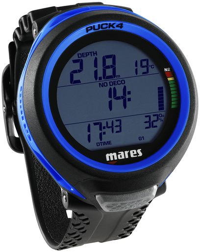 Mares Puck 4 Duikcomputer - Blauw