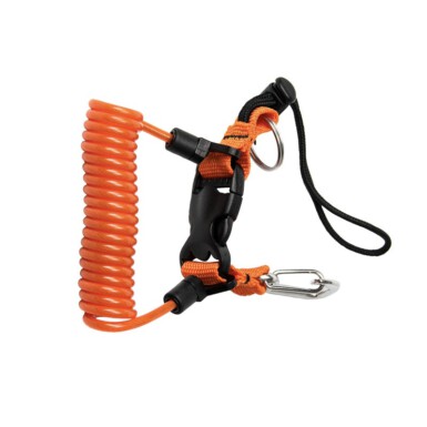 spiraalkoord met metalen haak